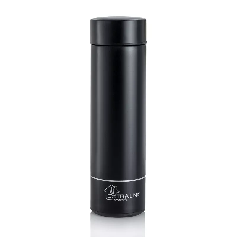 Extralink Smart Travel Mug čierny, termohrnček s LED displejom