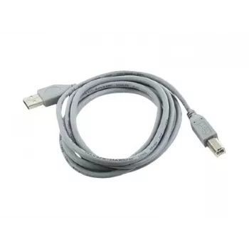 USB 2.0 A konektor samec na B konektor samec kábel, 1,8 m, sivý
