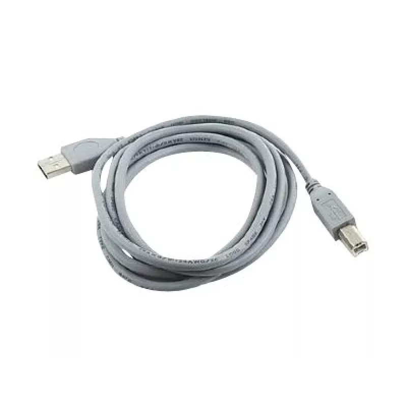 USB 2.0 A konektor samec na B konektor samec kábel, 1,8 m, sivý