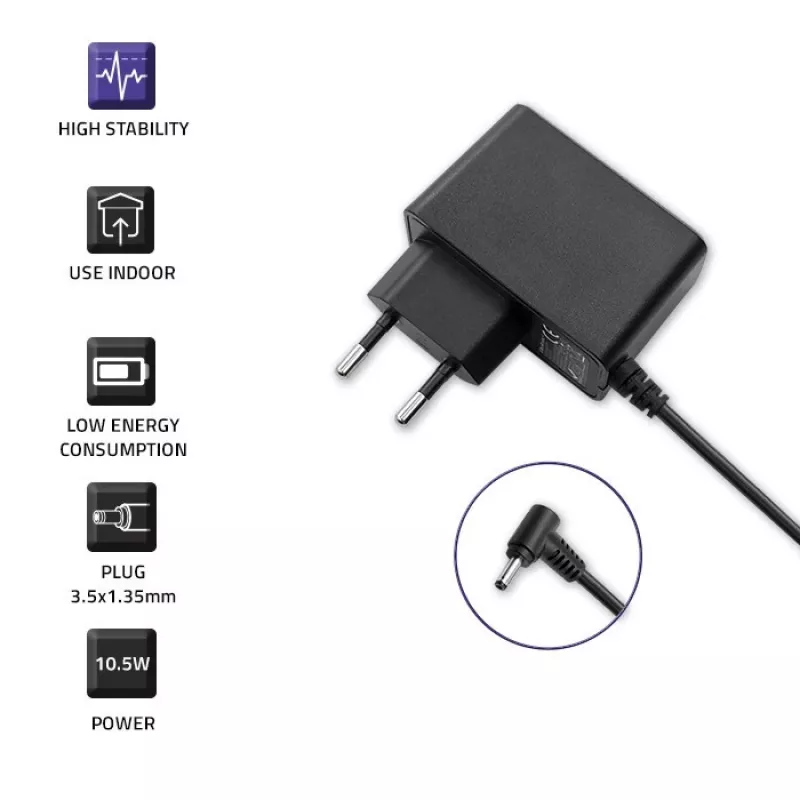 Qoltec napájací zdroj typ konektora 10,5W 5V 2,1A 3,5*1,35