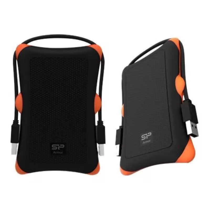 HDD/SSD puzdro Silicon Power Armor A30, 2,5 palca Single-Bay, USB 3.2 Gen 1, Micro-USB A, oranžová/čierna