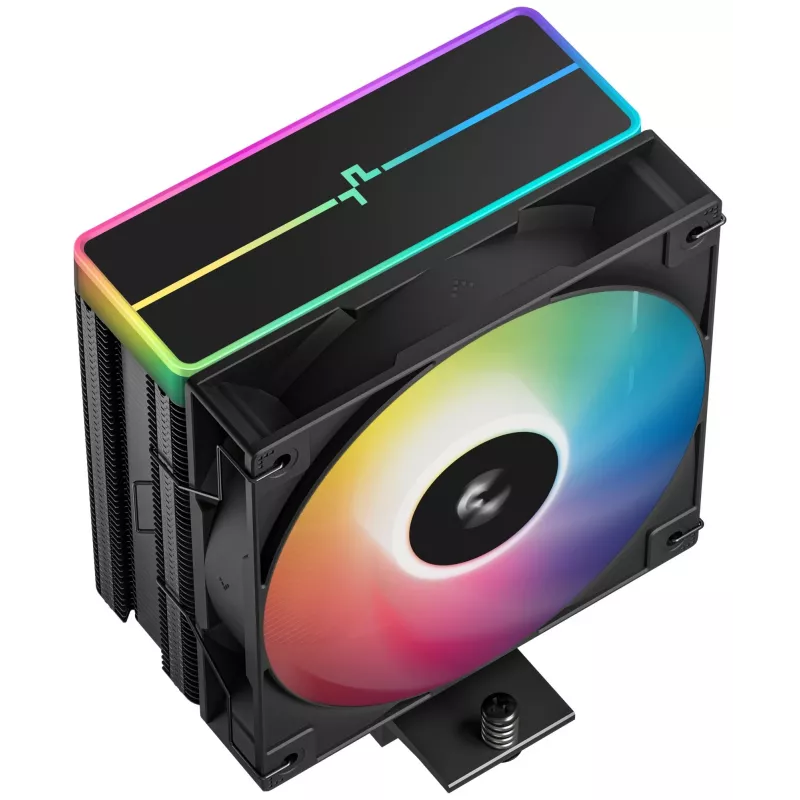 Ventilátor DeepCool AG400 BK ARGB V2 120 mm čierny — 120 mm ventilátor chladiča CPU s hydraulickým ložiskom, podpora viacerých socketov