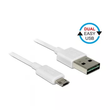 USB kábel DeLOCK 84805 USB 2.0 0,2 m USB A Micro-USB B biely