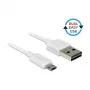 USB kábel DeLOCK 84805 USB 2.0 0,2 m USB A Micro-USB B biely