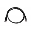 LAN patch kábel Extralink Cat5e FTP 1 m, F/UTP tienený, RJ-45 na RJ-45, čierny