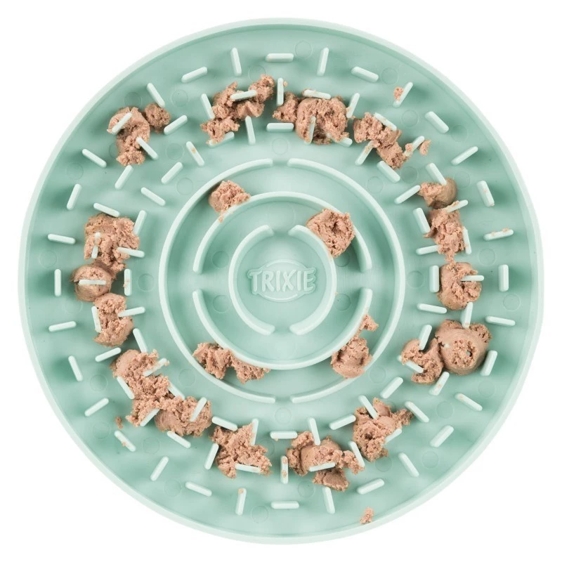 Lízacia doska Trixie Junior 15 cm — lízacia miska pre psov, zelená, priemer 15 cm, junior, 200 g