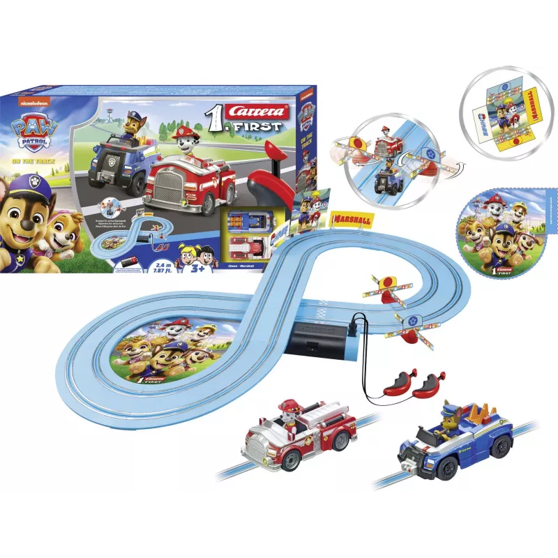 Autodráhy CARRERA FIRST Paw Patrol On the Track model 20063056 — detský set so slotovými autíčkami
