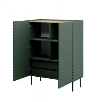 Regál cama meble ONDA ONDA 98×45×127 cm zelená, stojaca nástenná skriňa