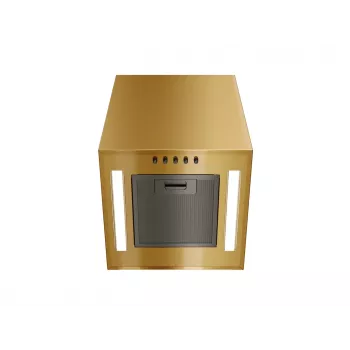 Digestor MAAN Ponza Mini WPB 430 — oceľové telo, zlatý lesk, elektronické ovládanie, diaľkový ovládač, Ø300 mm, výška 400 mm