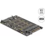DELOCK konvertor M.2 Key M NVMe SSD na U.2 (SFF-8639) — model 64354
