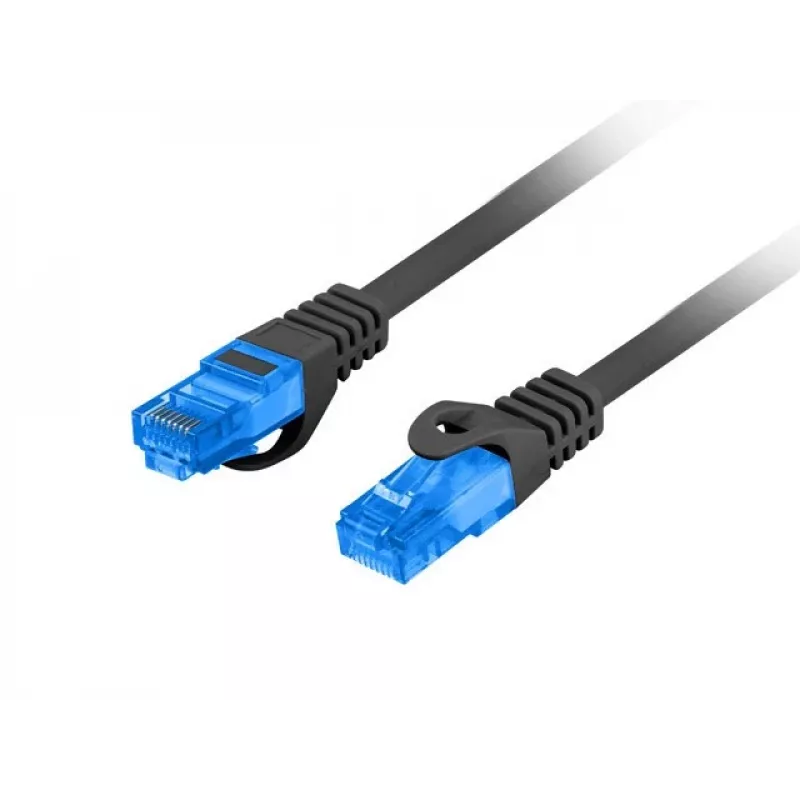 LANBERG Cat6a S/FTP RJ-45 sieťový kábel PCF6A-10CC-0500-BK, 5 m, LSZH, 26 AWG, CCA, čierny