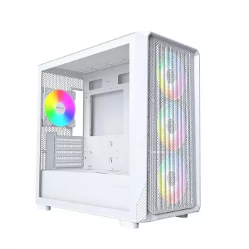 PC skriňa Montech X5M (W) Micro Tower, biela — Micro-ATX/Mini-ITX, podporuje ATX napájacie zdroje, 3x120 mm vpredu, 1x120 mm vzadu, 2x 3,5