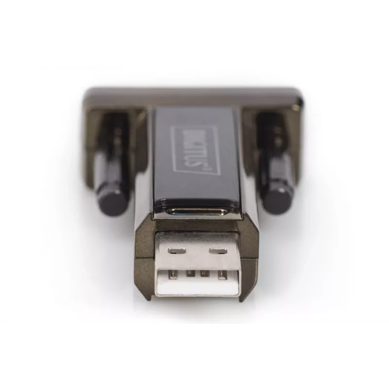 DIGITUS USB 2.0 na sériový konvertor DSUB 9M vrátane USB-A kábel 80 cm FTDI chipset USB 2.0 na RS232 (FT232RL)