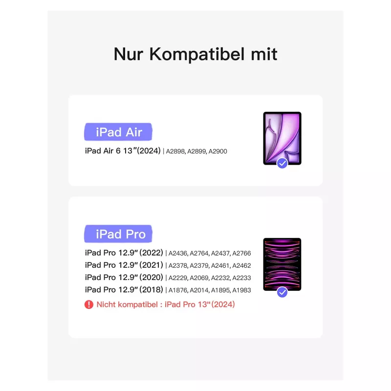Klávesnica Inateck KB04118_BLUE pre iPad Air 6 Pro 12 13