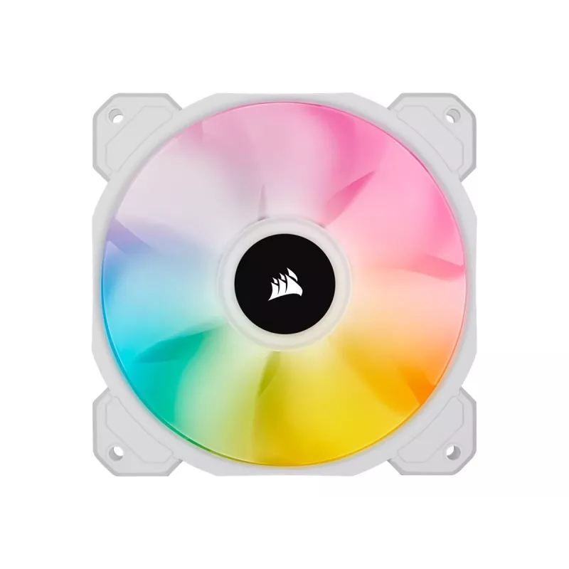 Corsair iCUE SP120 RGB ELITE Performance 120mm biely PWM ARGB ventilátor skrine trojbalenie