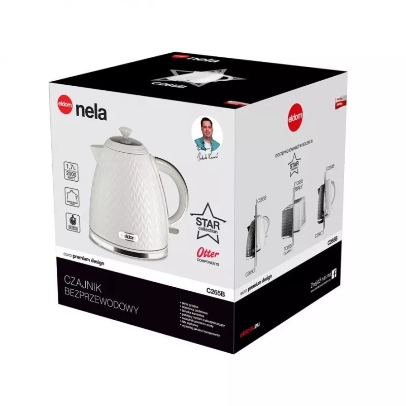 ELDOM C265B NELA Kanvica 1,7 L 2000 W Biela