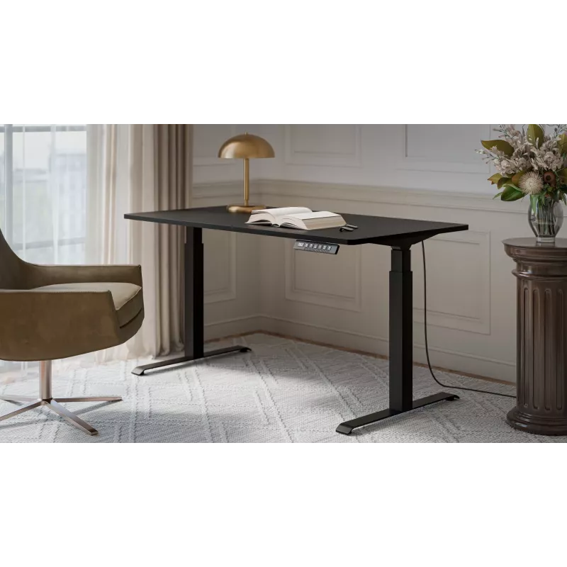 Stôl s elektrickým nastavením výšky MOON LONG 150x80x72-120 čierny