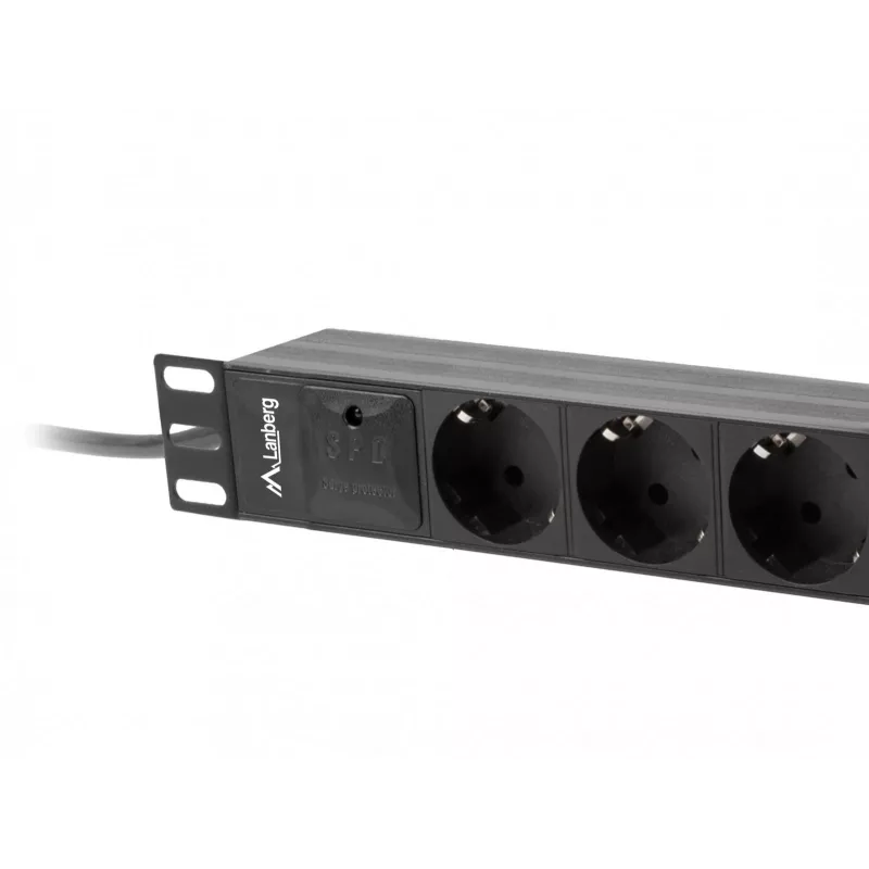 Lanberg PDU-03E-0200-BK Power Distribution Unit (PDU) 3 AC výstupy 1U čierna