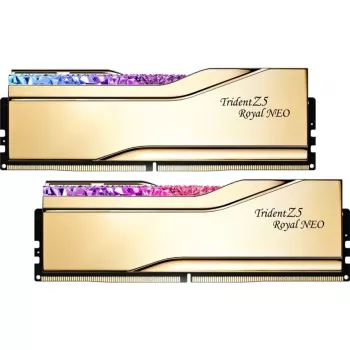 DIMM 32 GB DDR5-6400 (2x 16 GB) Dual-Kit, pamäť zlatá, F5-6400J3039G16GX2-TR5NG, Trident Z5 Royal Neo, AMD EXPO