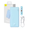 Prenosná powerbank Baseus Airpow 10000 mAh, 20W, LiPo, USB-C + USB-A, modrá