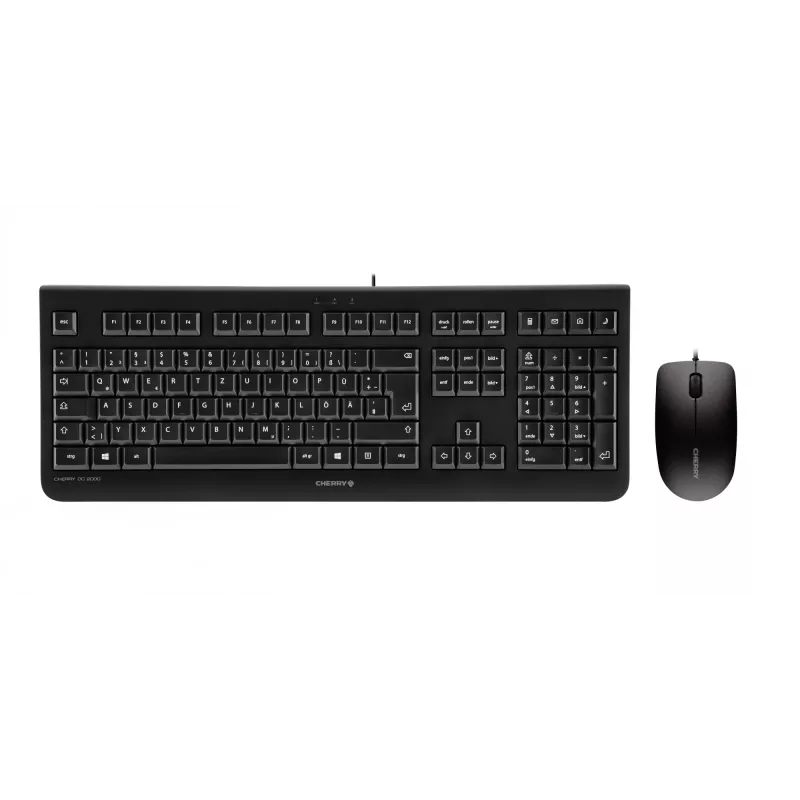 Klávesnica myš v cene CHERRY DC 2000 univerzálna USB AZERTY belgická čierna