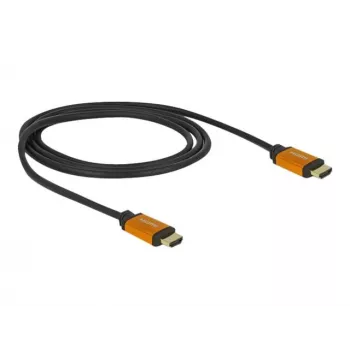 HDMI kábel DeLOCK 85727 1m Type A samec na samca čierny zlatý