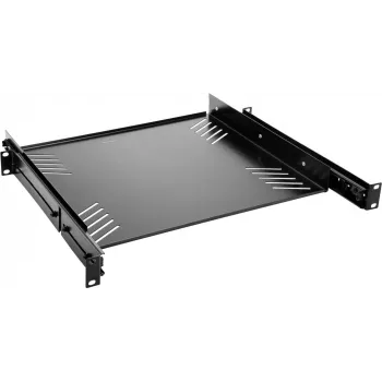 Rack polica Omnitronic 30100840 1U výsuvná — nastaviteľná 1U oceľová polica pre 19-palcové racky