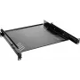 Rack polica Omnitronic 30100840 1U výsuvná — nastaviteľná 1U oceľová polica pre 19-palcové racky
