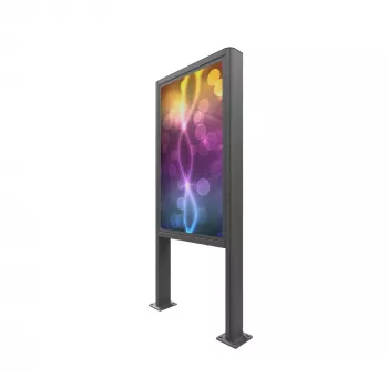 Edbak POK101 oceľové puzdro pre Digital Signage displej, čierna, na výšku 862x200x1981mm