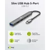 Goobay Slim 5-portový USB hub, USB-C™ na USB-C™/USB-A, USB 3.2 (74460)