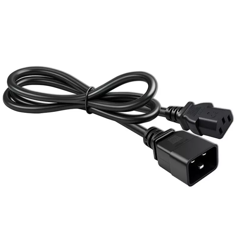 Napájací kábel Qoltec 53991 čierny 1,2 m C20 C13 konektor samica