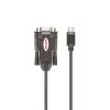 Unitek Y-1105K adaptér USB-C na RS-232, 1,5 m, čierny