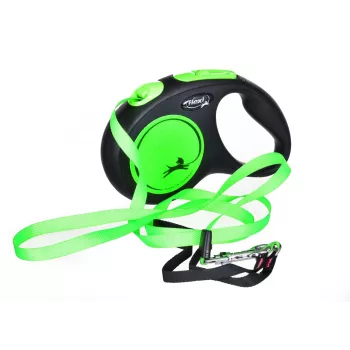 FLEXI nový Neon M - navíjacie vodítko - 5 m