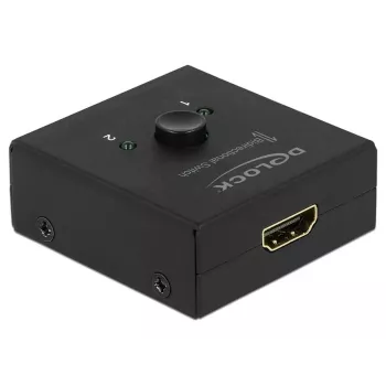 DeLock HDMI 2-1 obojsmerný 4K 60 Hz kompaktný - Retail Box - video/audio switch - 2 x HDMI - desktop (64072)