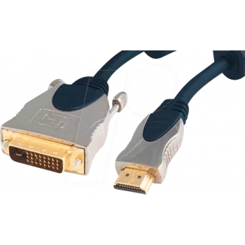 Video káblový adaptér ShiverPeaks SP77480 1 m HDMI Type-A DVI-D modrý