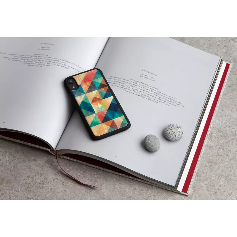 Puzdro na smartphone iKins pre iPhone XR — Mosaic čierna ochranné puzdro