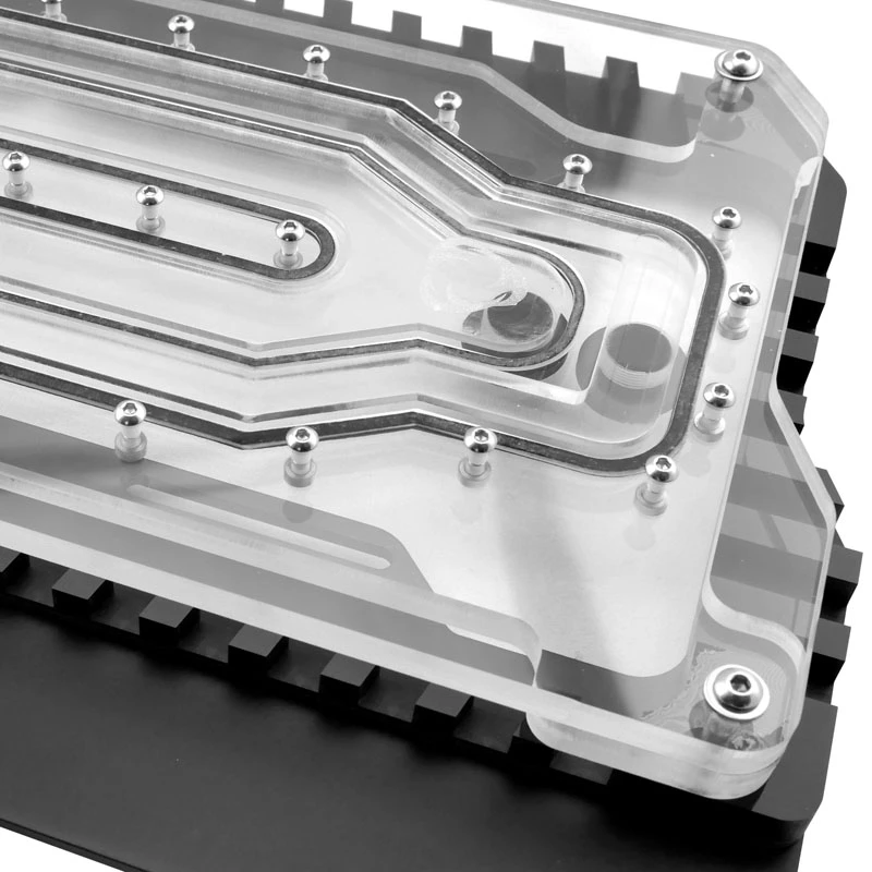 Predný rozdeľovací panel pre vlastné PC vodné chladenie, Singularity Spectre 2.0 Elite – predný držiak rezervoáru/prúdenia (SC-SPECTRE-ELITE-FRONT-BK)
