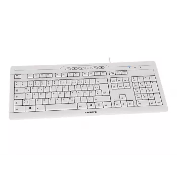 CHERRY STREAM 3.0 klávesnica kancelárska USB švajčiarska sivá