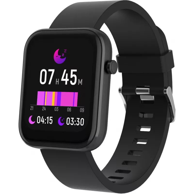 DENVER SW-182 - smartwatch s náramkom - 4,3 cm (1,7 inch) displej - Bluetooth - čierny (116111000580)