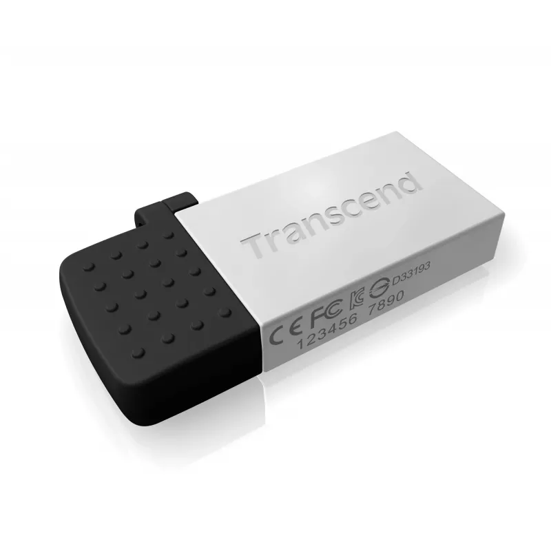 Transcend JetFlash Mobile 380 - USB flash disk - 16 GB - USB 2.0 - strieborná (TS16GJF380S)
