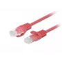 Lanberg PCU6-20CC-0100-R Prepojovací kábel Cat6 U/UTP, 1 m, červený, 10 ks