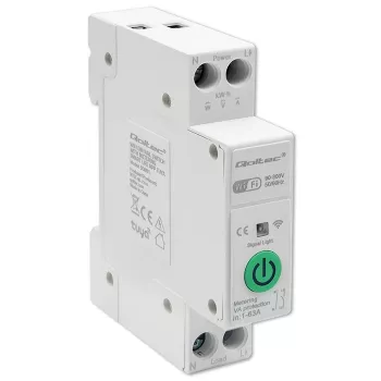 DIN lištové WLAN relé QOLTEC 50881 — sieťové prepínacie relé 63A pre elektroinštalácie
