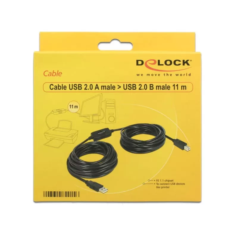 USB kábel DeLOCK 11 m USB2.0-A - USB2.0-B
