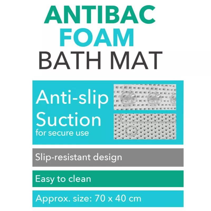 Kúpeľňová predložka Beldray LA032722UFFEU7 Antibac Foam – kúpeľňová podlahová predložka s antibakteriálnym penovým povrchom
