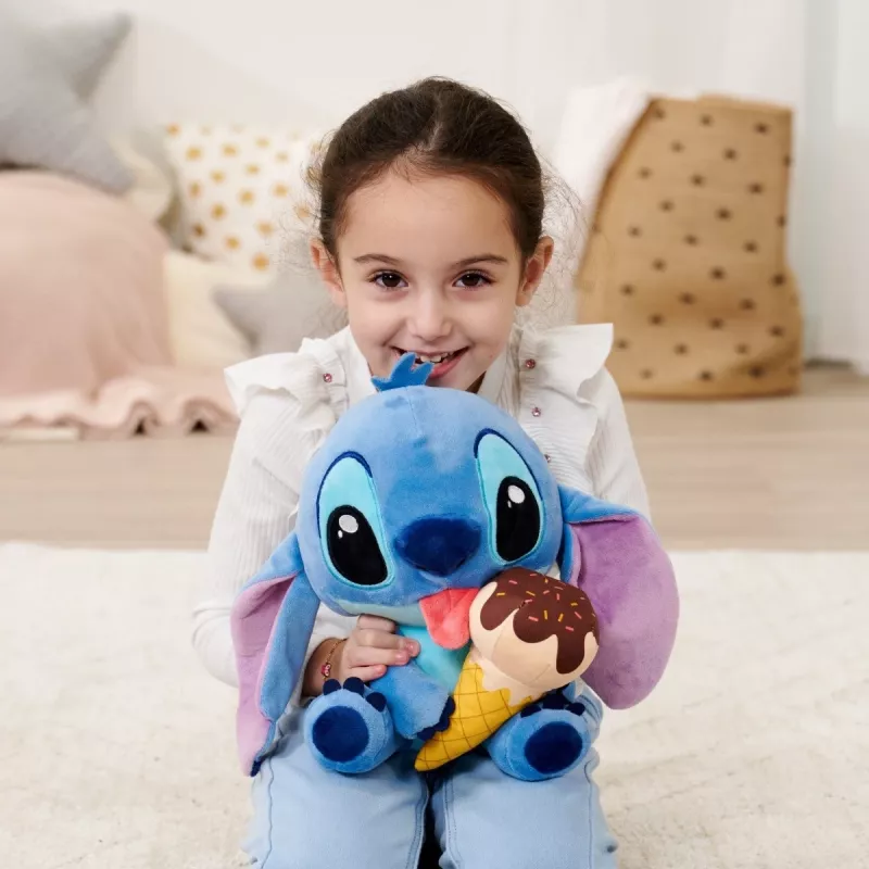 Plüšová hračka SIMBA maskot Stitch zmrzlina 25 cm, originálna mäkká postavička