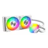 AIO vodné chladenie Montech Hyper Flow ARGB 240 mm biele — 240 mm radiátor, ARGB osvetlenie, biele prevedenie