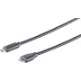 S/CONN 77142-1.0 USB 3.2 Gen 2 1 m USB-C na Micro-USB B kábel čierny