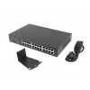 Neřízený switch LANBERG RSGE-24 — 24× Gigabit Ethernet 1U, rack-montovateľný, čierna