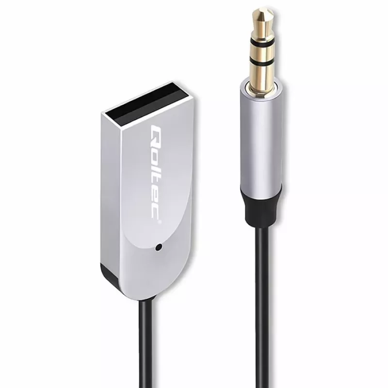 Bezdrôtový audio prijímač adaptér QOLTEC HiFi BT6.0 2xRC – Bluetooth audio prijímač pre reproduktory a autorádio