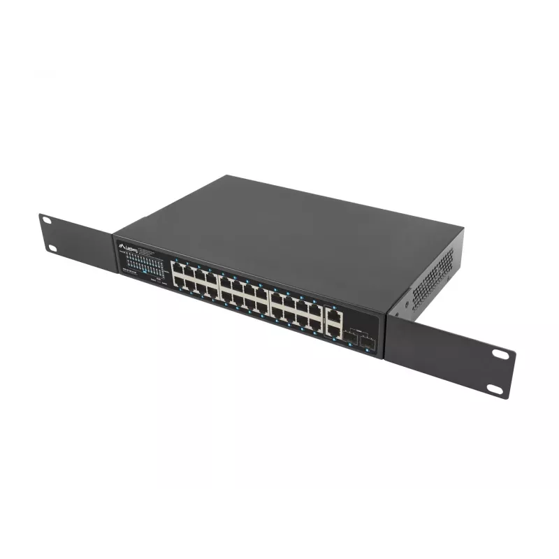 Neřízený switch Lanberg RSGE-24P-2GE-2S-250 24 portov rack montáž